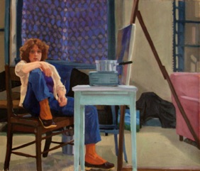 Self portrait in purple Self portrait in purple